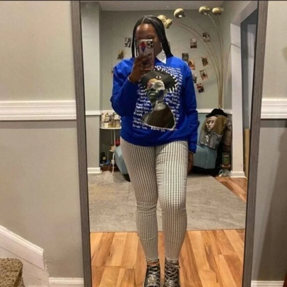 My Voice, My Power Royal Blue Graphic Pullover Sweatshirt Blue‎ size XXL